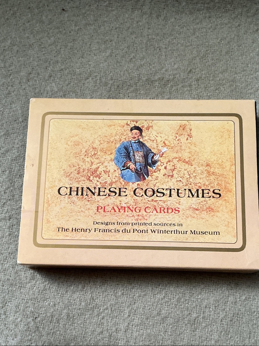Vintage Chinese Costumes Playing Cards - Beige & Blue